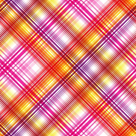 Seamless cross colorful, checkered diagonal pattern.のイラスト素材