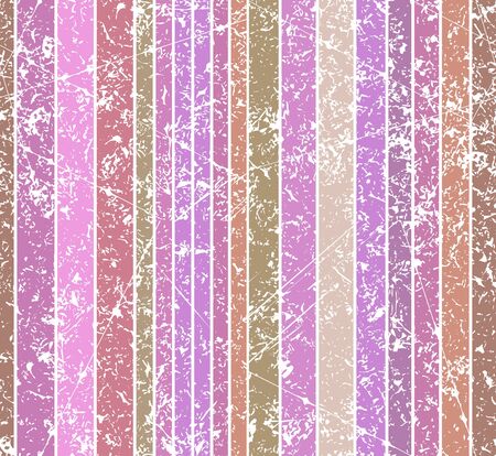 Seamless burn color dim grunge style shabby full color stripe pattern. Vector illustration for your design.のイラスト素材
