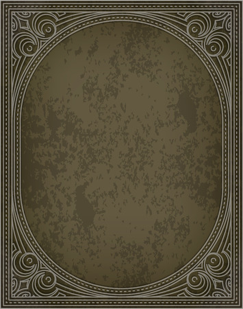 Retro vintage greeting card or invitation. Vintage, decorative elements on aged, grunge background paper. Indian, persian, Islam, arabic motifs.のイラスト素材