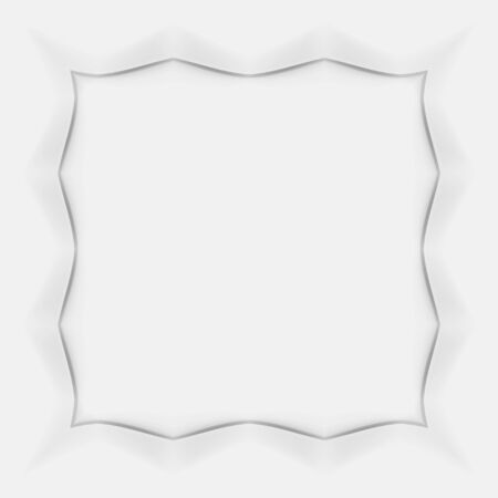 Frame with delicate gradient and transparent shadows in paperwork style.のイラスト素材