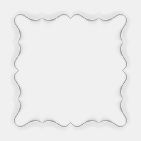 Frame with delicate gradient and transparent shadows in paperwork style.のイラスト素材