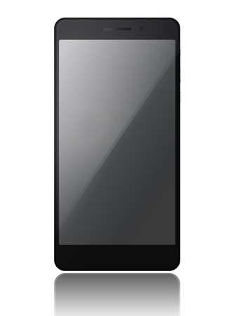 Realistic vector smartphone, mobile phone with reflection.のイラスト素材