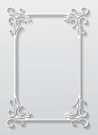 Paper frame in cut of paper style vector backgrundのイラスト素材
