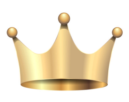 Gold  vector crown for logo or other designのイラスト素材