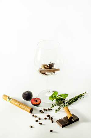 flavors of the main varieties of wineの写真素材