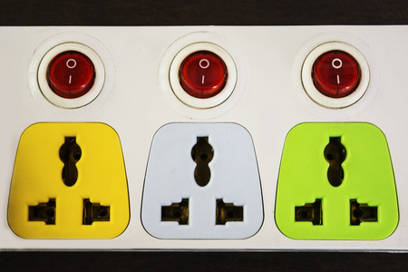 electric outlet sockets with switchesの写真素材