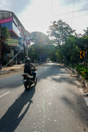 Bengaluru,Karnataka/India- June 01, 2020: Empty street due to corona virus outbreakのeditorial素材