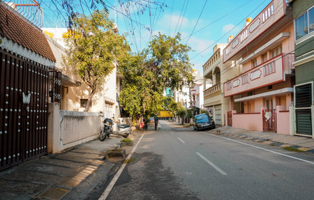 Bengaluru,Karnataka/India- June 01, 2020: Empty street due to corona virus outbreakのeditorial素材