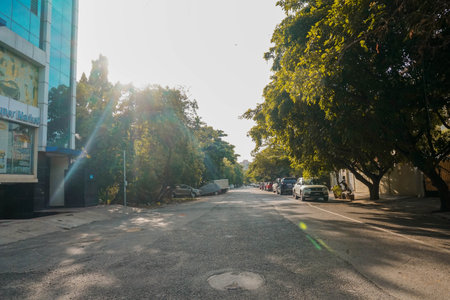 Bengaluru,Karnataka/India- June 01, 2020: Empty street due to corona virus outbreakのeditorial素材