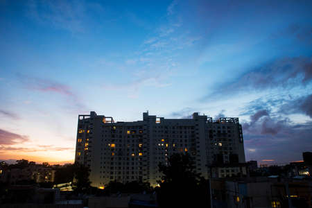 landscape view of bengaluru city, Indiaの写真素材