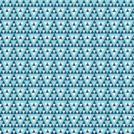 Vector blue geometric triangle seamless pattern background. Perfect for mosaic, wallpaper, scrapbooking, fabric.のイラスト素材