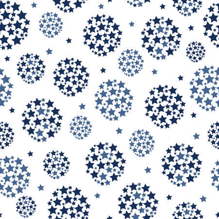 Vector star seamless pattern background. Perfect for fabric, wallpaper, packaging and scrapbooking projects.のイラスト素材
