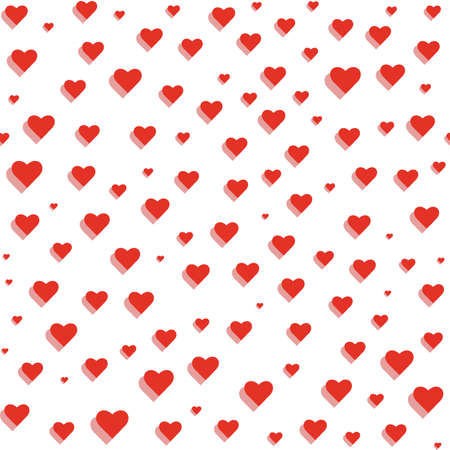 Red heart valentine seamless patternの写真素材