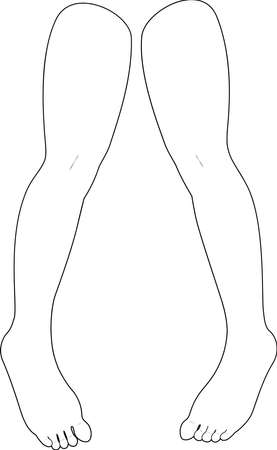 Female legs lying face downのイラスト素材