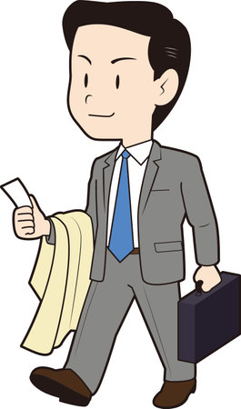 Male businessman on a business tripのイラスト素材