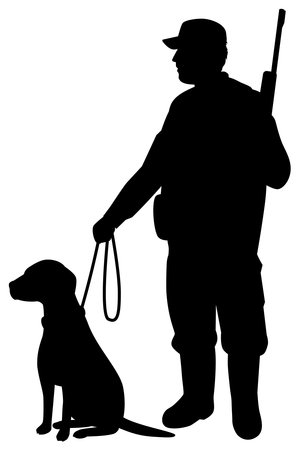 Modern hunters and houndsのイラスト素材
