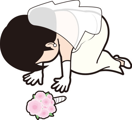 Frustrated brideのイラスト素材