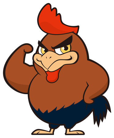 Powerful Chickenのイラスト素材