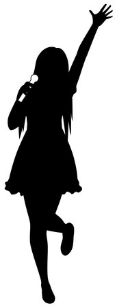 Singing Female Idolsのイラスト素材