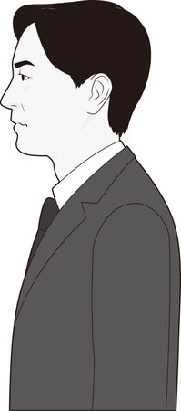 Male businessman in profileのイラスト素材