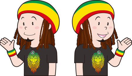 Male Rastafarianのイラスト素材