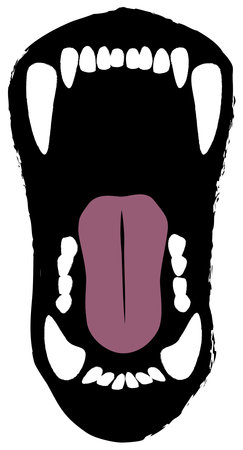 The mouth of a beast of preyのイラスト素材