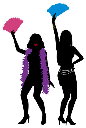 Dancing bodycon womanのイラスト素材