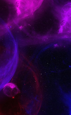 Star field in space a nebulae and a gas congestion.の写真素材