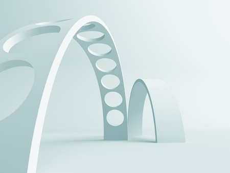 Abstract architectural sketch. 3d rendered imageの写真素材