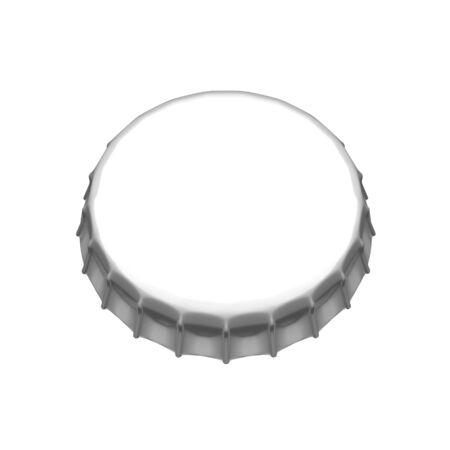 Isolated beer cap. 3d rendered image の写真素材