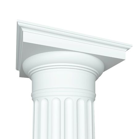 Isolated doric chapiter. 3d rendered image