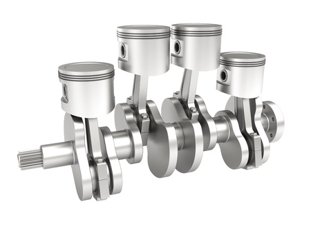 3d model of a piston crank mechanism of an internal combustion engineの写真素材