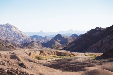 Egypt. Mountain landscape of the Sinai Desertの写真素材