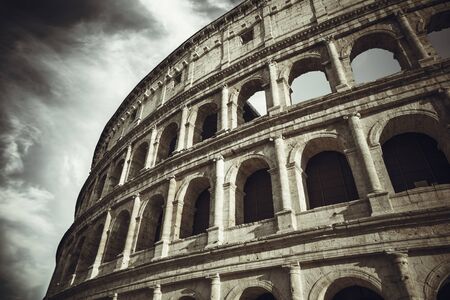 Rome, Italy. The Colosseum, famous ancient Roman amphitheater