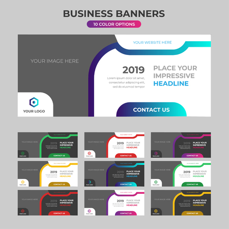 Corporate web bannerのイラスト素材
