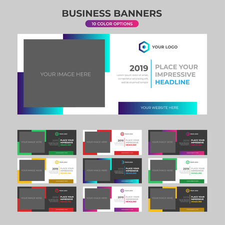 Business web banner design setのイラスト素材