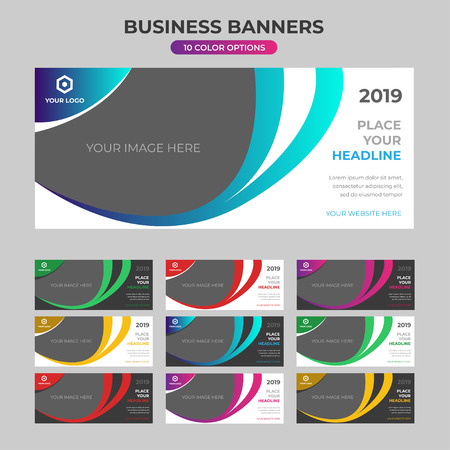 Business web bannerのイラスト素材