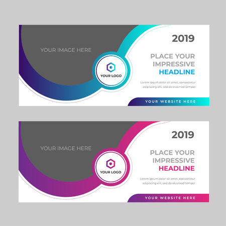 Corporate business web banner designのイラスト素材