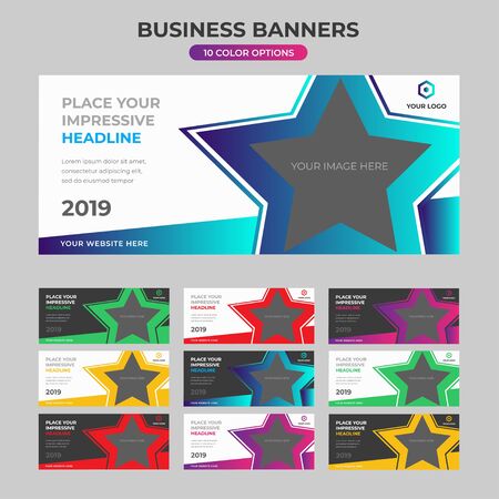 Corporate banner template design  with modern lookのイラスト素材