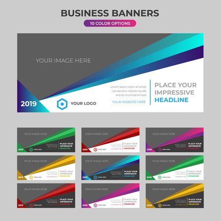 corporate banner designのイラスト素材