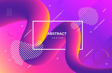 Background design with fluid waveのイラスト素材