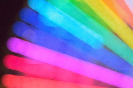 Texture of colorful Ferris wheel blurred lightsの写真素材