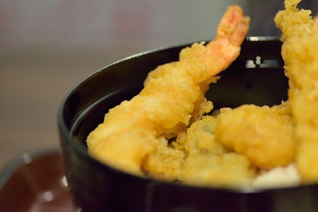 Closeup of Japanese Cuisine Tempuraの写真素材