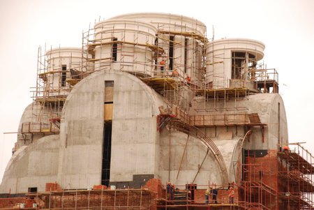 the construction of the templeのeditorial素材