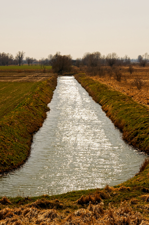 Vistula Marshland meliorative channelの写真素材