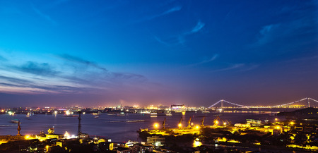 Jiangyin Bridge sceneryのeditorial素材