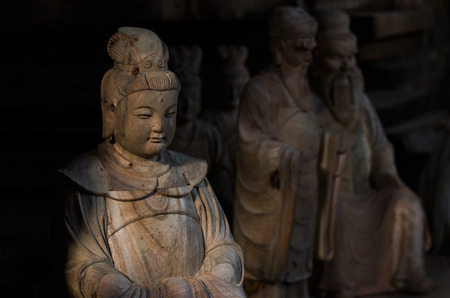 Suzhou Chong Shan Buddhist sculptureの写真素材
