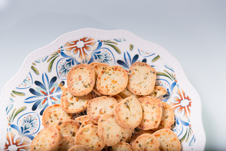 biscuits in the plateの写真素材