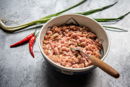 Minced pork minceの写真素材