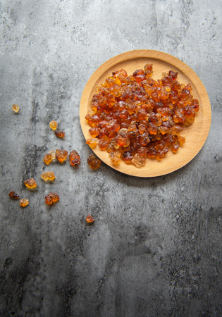 Amber peach gum health ingredientsの写真素材